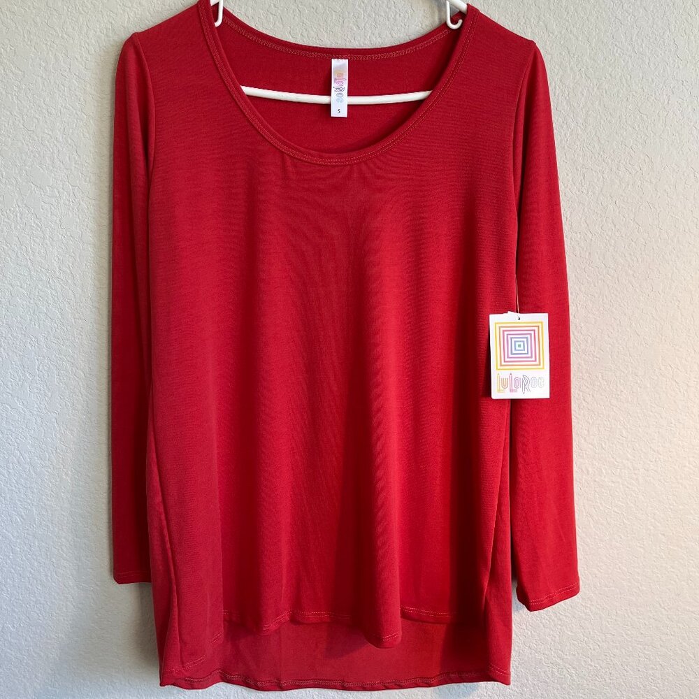 NWT Lularoe Ladies Long Sleeve Coral Lynnae Top Sm Low hemline Capsule Comfy - Picture 2 of 7